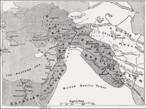 Map of the Babylonian Empire, 1500 BC until 1000 BC