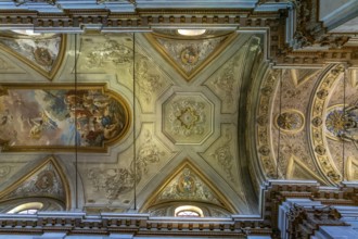 Ceiling painting of Saint-Jean-Baptiste church in Bastia, Corsica, France