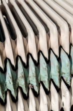 Old cast iron household radiators