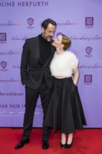 Christopher Doll and Karoline Herfurth at the premiere of the film Wunderschöner at Berlin's Zoo