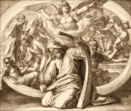 David the Psalmist, Old Testament, by Julius Schnorr von Carolsfeld