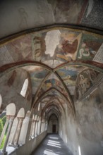 Cathedral cloister around 1370, the frescoes were painted from around 1390, Bressanone Cathedral,