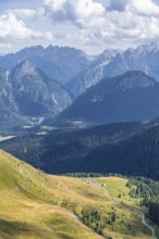 View from the Carnic main ridge to the Sesto Dolomites, Carnic Alps, Carinthia, Austria