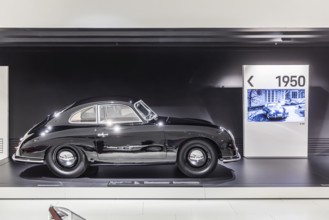 Porsche Museum Stuttgart-Zuffenhausen. Porsche 356 Coupé Ferdinand from 1950. The automotive museum