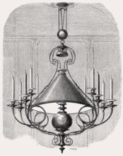 Oil lamp, 19th century