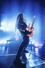 Jonas Kungen Jarlsby, guitarist of the band Avatar live on In The Airwaves Tour at Munich's