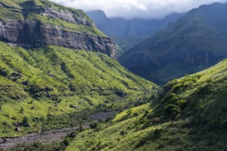 Riverbed in Tugela Gorge or Tugela Gorge, Drakensberg National Park, KwaZulu Natal, South Africa
