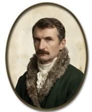 Portrait of Johann Gottfried Seume, symbolic image author, writer, poet, literature, artist,