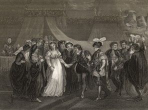 Catherine of Valois presented to her future husband Henry V of England, Great Britain