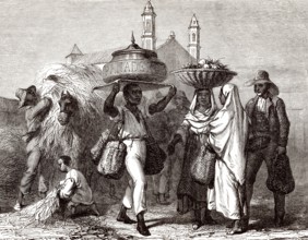 Bäcker verkauft Brot, Kuba, 19. Jahrhundert