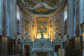 Altar of the church Ste-Julie in Nonza, Cap Corse, Corsica, France