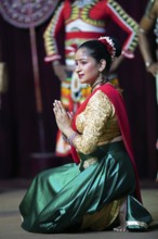 Sri Lankan dancer performing a traditional dance, Young Men's Buddhist Association, Kandy, Central