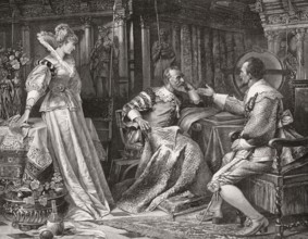 Wallenstein ask the patron Karl von Harrach for the hand of his daughter Isabella, 1622