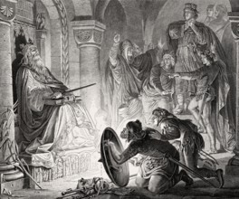 Otto III, 980 – 1002, Holy Roman Emperor from 996 to 1002 in the crypt of Charlemagne