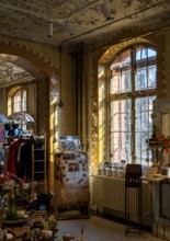 Souvenir shop on the historic grounds of the tuberculosis sanatoriums in Beelitz, Brandenburg,