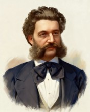 Johann Baptist Strauss II, 1825 – 1899, Austrian composer and violinist, 1879, digitally edited