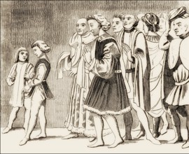 Cosimo de Medici with his son Piero di Lorenzo and grandsons Lorenzo and Giuliano