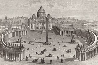 The Papal Basilica of St. Peter in the Vatican and St. Peter's Square in Vatican City, Rome, Italy,