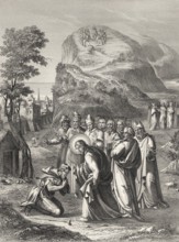 Jesus cleansing a leper, Miracle of Jesus, 1853, digitally restored