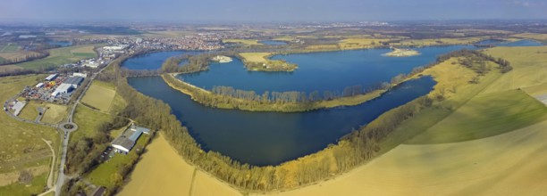 Offstein sewage ponds, ponds of a sugar factory in Rheinand-Pfalz, bird sanctuary, Roxheimer