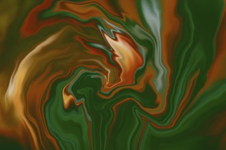 Abstract background featuring vibrant swirling patterns with neon touches. Bold colors blend