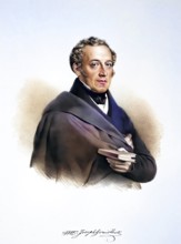 Josef Gorischek (1792-1852), physician in Vienna, Historical, digitally restored reproduction from