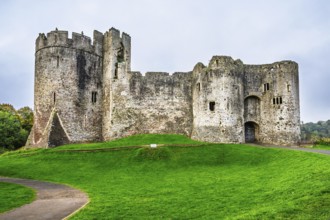 Chepstow Castle, River Wye, Chepstow, Monmouthshire, Wales, UK