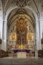 The magnificent Baroque high altar in the choir room of Constance Cathedral with its central