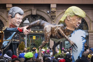 The Frankfurt Shrove Tuesday Parade is taking place across the Römerberg in Frankfurt am Main on 15