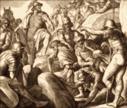 Amorite kings captured, Old Testament, by Julius Schnorr von Carolsfeld, 1860