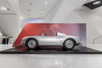 Porsche Museum Stuttgart-Zuffenhausen. Porsche 550 A Spyder from 1957. The automotive museum of Dr.