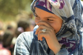 Atmeh Refugee Camp, Idlib, Syria. June 17th 2013. Internally displaced child Syrian refugees in the