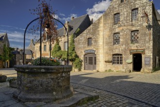 France, Brittany, Locronan, A small community in western France, Brunnen, former Celtic settlement,