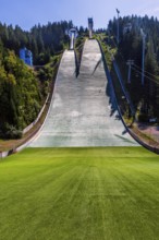 Ski jump Kanzlersgrund in summer, Oberhof, Thüringen, Germany