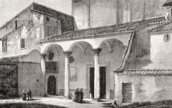 The Basilica of Saint Sabina, Aventine Hill, Rome, Italy, 19th Century