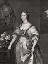 Henrietta or Henriette Maria of France, 1609-1669, queen consort of England, Scotland, and Ireland