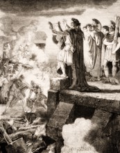 Roman Emperor Nero Claudius Caesar and the Great Fire of Rome, 64 AD