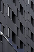 Sustainable modern architecture with building showcasing eco-friendly design elements such as