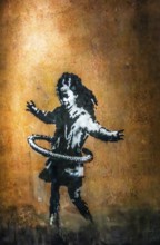 Banksy - Hoola Hoop Girl, motif for new beginnings, strength and joy in the broken, 2020,