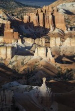 Majestic hoodoos rise dramatically within Bryce Canyon National Park, showcasing their unique