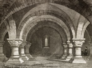 Die Krypta der St. Mary's Church, Lastingham, Kirkbymoorside, North Yorkshire, England, UK, 18.