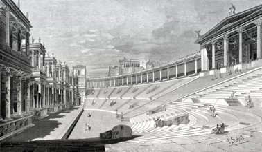 The Theatre of Pompey, Ancient Rome, Reconstruction