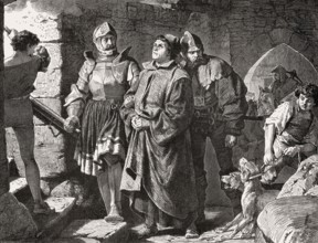 Arrival of Martin Luther at the Wartburg castle, Germany, 1521