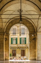 Art students drawing a vault, Pisa, Tuscany, Italy