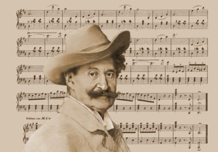 Johann Baptist Strauss II, 1825 – 1899, Austrian composer and violinist, 1879, digitally edited