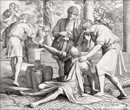 Noah Curses Ham, Old Testament, by Julius Schnorr von Carolsfeld, 1860