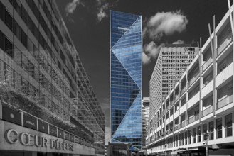 High-rise office buildings and employee apartments in La Défence, largest office building district