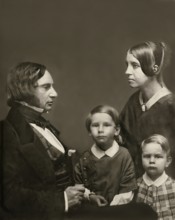 Longfellow Family, Henry Wadsworth Longfellow, 1807 – 1882, American poet, digitally edited
