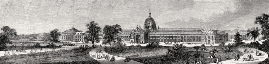 The Palais de l'Industrie, an exhibition hall, erected for the Paris World Fair in 1855