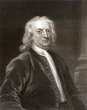 Sir Isaac Newton, 1642-1726, an English physicist and mathematician